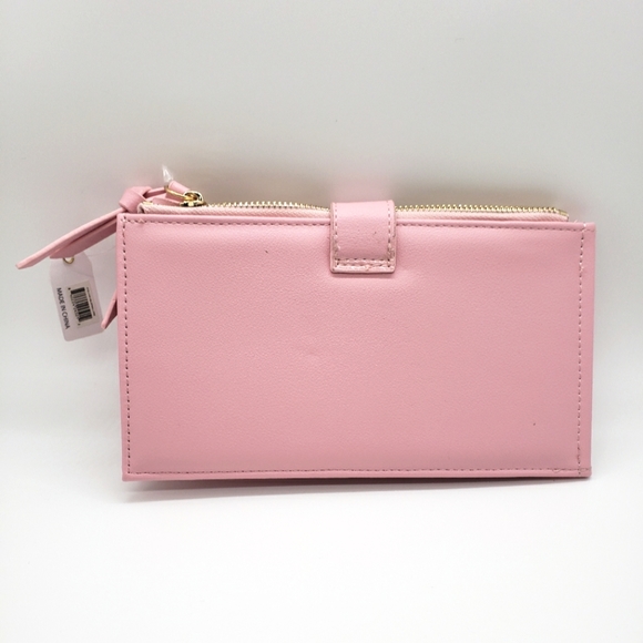 Simply Southern Leather Double Zip Wallet PINK - Picture 2 of 4